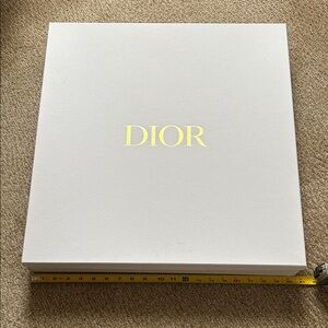 Dior White Gift Box with Gold Lettering
